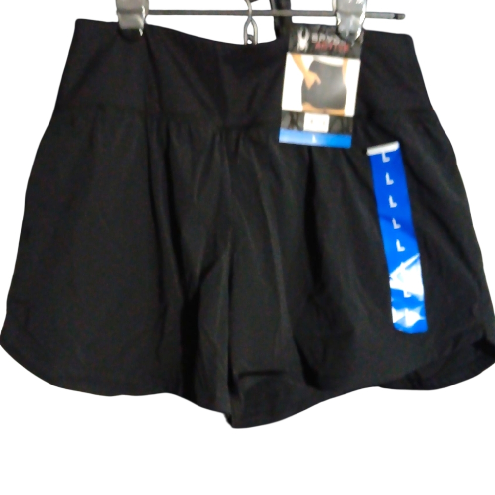 NWT Spyder Women's Woven Lined Black Shorts SZ Large